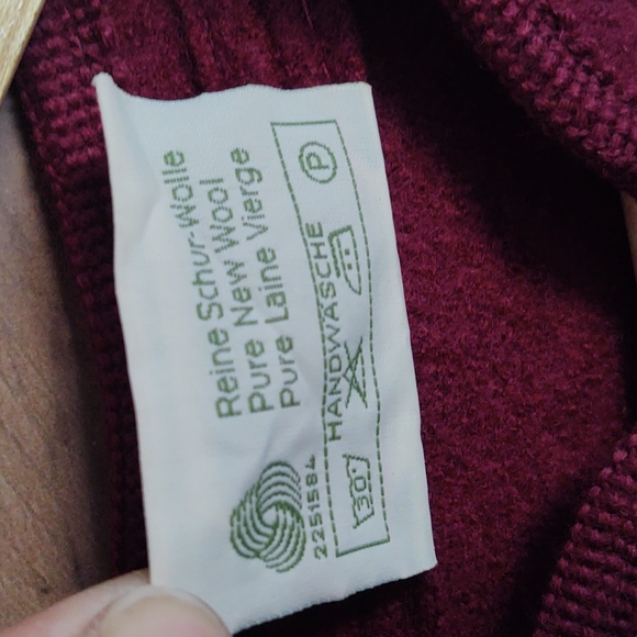 Vintage Orig. Salzburger Boiled pure new wool Marroon Coat Med women's - Picture 4 of 14
